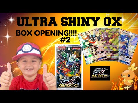 POKEMON ULTRA SHINY GX BOX OPENING!! GX CARD IN EVERY PACK!!! GUARANTEED 3 SHINY PER BOX!