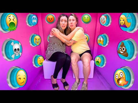 We Trapped our Wives in 100 Button Mystery Box! *BAD IDEA*