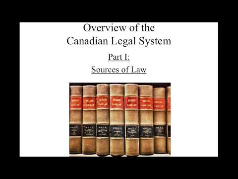 Overview of the Canadian Legal System   Pt 1