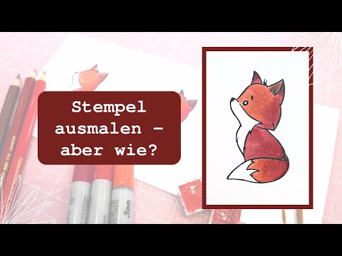 Coloring stamps: 3 easy techniques for coloring your stamp impressions | Tutorial in German