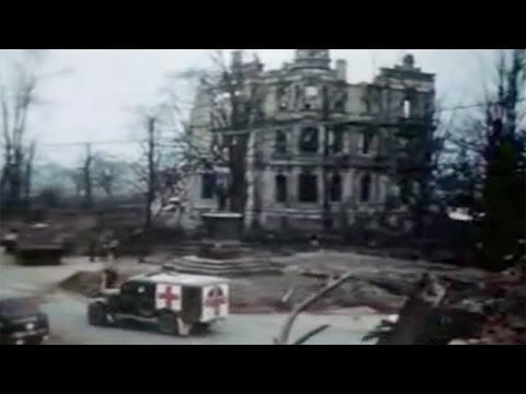 Convoy Enters City of Duren, Germany in 1945