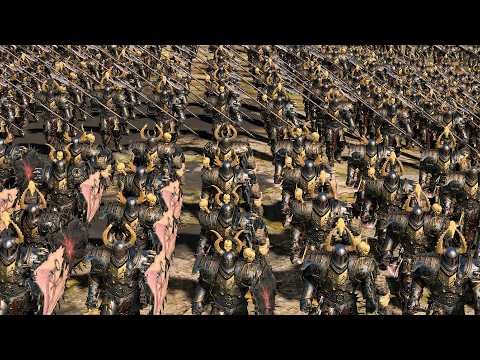 WARRIORS OF CHAOS vs WOOD ELVES - Warhammer TotalWar