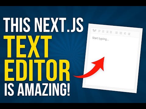 This Next.js Text Editor is AMAZING! (You Need to Try This)
