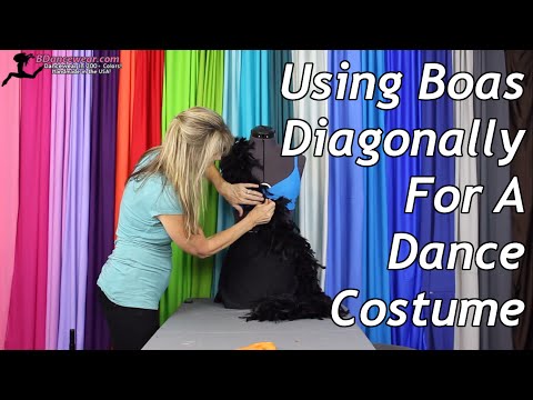 Using Boas Diagonally For A Dance Costume