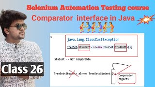 Selenium automation testing course with Java- Comparator interface in detail- class 26