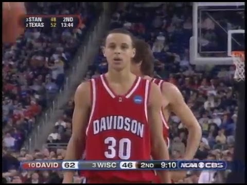 Stephen Curry Full Highlights 2008 NCAA Rigional SF vs Wisconsin - 33 Pts