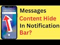 How To Hide Text Message Content In Notification Bar