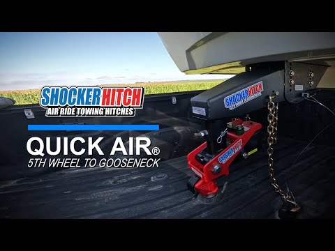 Quick Air® 5th Wheel to Gooseneck with Demco Coupler Conversion - Shocker Hitch