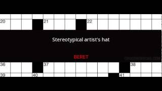 Stereotypical artist's hat Crossword Clue Solution