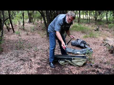 Oztent stretcher tent set up & takedown