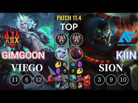 FPX GimGoon Viego vs AF Kiin Sion Top - KR Patch 11.4