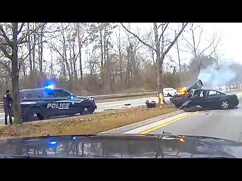 Homicide Suspect BRUTAL Pursuit.  Police Chases.