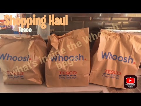 (SH44) what we got inside our WHOOSH SHOPPING HAUL delivery. 1st time trying it out. #haul #Tesco.