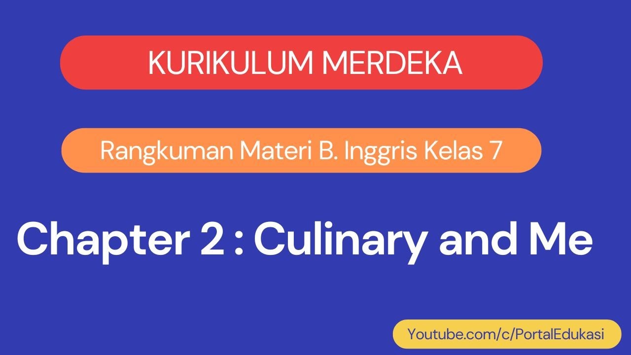 English Material for Grade 7 Chapter 2 Culinary and Me Independent Curriculum
