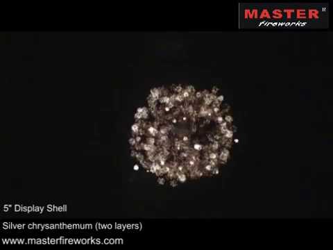 5 inch Double Silver Crackling Flower(Professional Celebration Shell)