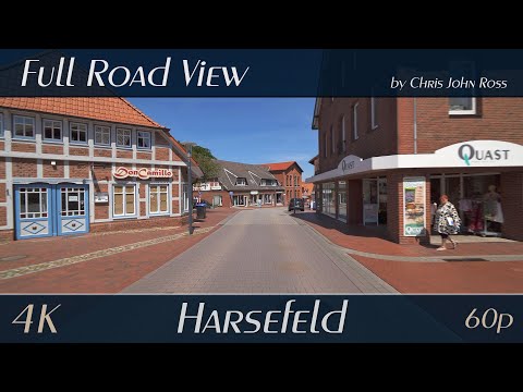 Harsefeld, Germany: Jahnstraße, Friedrich-Huth-Straße, Marktstraße, Buxtehuder Straße - 4K Ultra HD