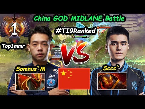 China God Midlane battle !! Somnus`M [Dargon Knight] vs Sccc [Ember Spirit] Dota 2 7.22 Pro Gameplay