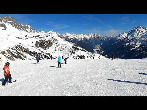 Skiing St Christoph Blue 63 to Fun Slope | Austria GoPro HD POV | St Anton Skiing | March 2025