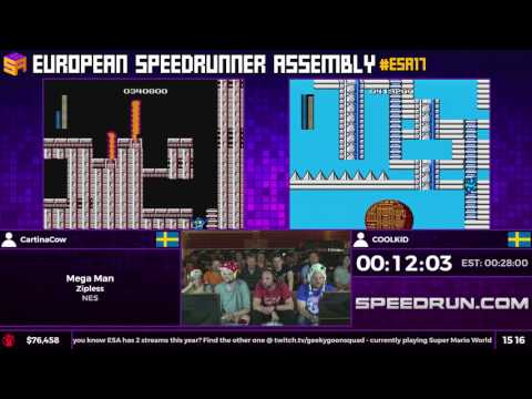 #ESA17 Speedruns - Mega Man [Zipless] by COOLKID and CartinaCow