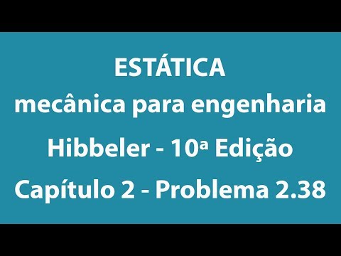 Estática mecânica para engenharia - Hibbeler - 10ª Edição - Capítulo 2 - Problema 2.38