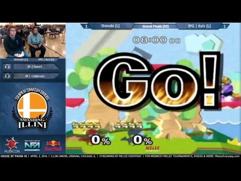 House of Paign 10 - IPG | Kels (C. Falcon, Fox) vs. Shinobi (Green Fox) - SSBM - Top 8, Grand Finals