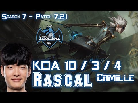LZ Rascal CAMILLE vs RUMBLE Top - Patch 7.21 KR Ranked