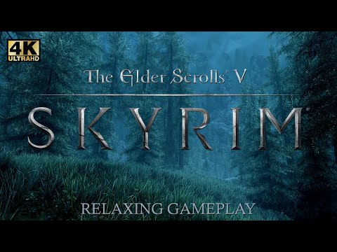 Skyrim Relaxing Music and Ambience, Gameplay 4k 60fps, No Commentary.