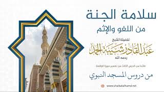 27 سلامة الجنة من اللغو والإثم - الشيخ عبدالقادر شيبة الحمد رحمه الله image