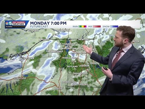 Scattered snow showers Monday (01-19-26)