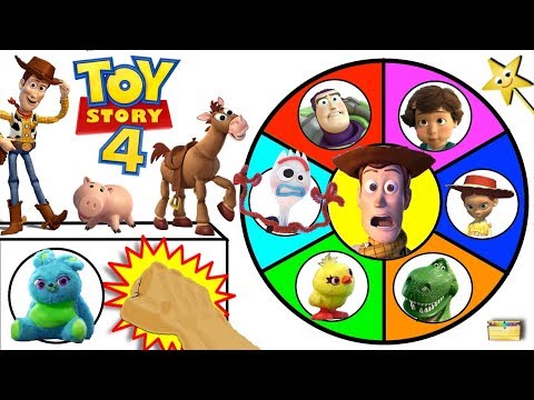 TOY STORY 4 Spinning Wheel Game w/ Surprise Movie Toys NEW TOY STORY TOYS