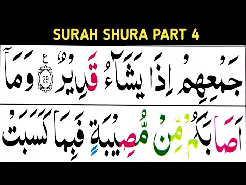 Surah Shura part 4 / verses 30-43 / learn quran easily at home