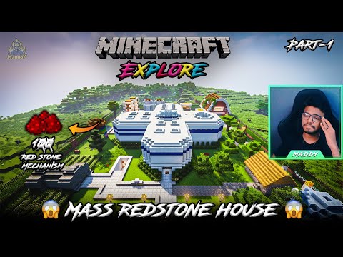 100 MECHANISMS Redstone House 😱 | RedStone | Minecraft Explore | in Telugu | Maddy Telugu Gamer