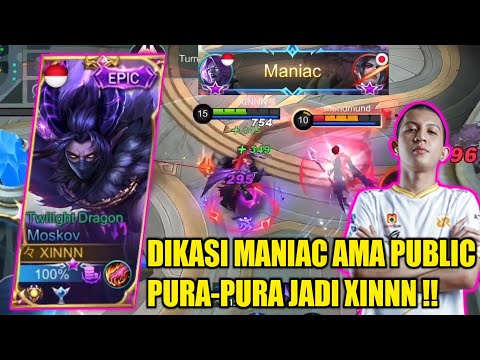 MENYAMAR JADI INDONESIA NO 1 MOSKOV, RRQ XINNN LANGSUNG DIKASI MANIAC - MOBILE LEGENDS