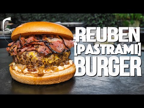 THE BEST REUBEN (PASTRAMI!) BURGER...OMG | SAM THE...