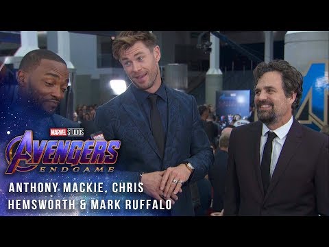 Mark Ruffalo, Chris Hemsworth & Anthony Mackie Try Not to Spoil Avengers: Endgame at the Red Carpet