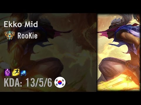 Ekko Mid vs Azir - RooKie - KR Challenger Patch 6.15