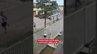 TORCEDORES BRIGAM ANTES DE CLÁSSICO ENTRE ATLÉTICO E CRUZEIRO, EM BH