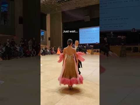 The best energy boost is from the crowd🙌🙌📣#dance #ballroom #quickstep #couple #viralshorts