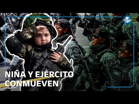 Niña hace saludo militar y los soldados no pudieron ignorarla