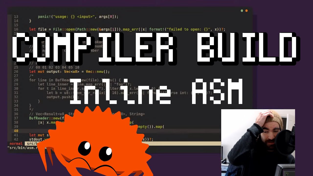 Adding Inline Assembly to my Compiler | Live Rust Programming
