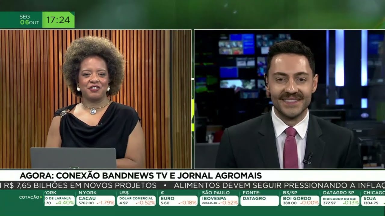 Conexão BandNews TV e Jornal AgroMais desta terça-feira, 06/10