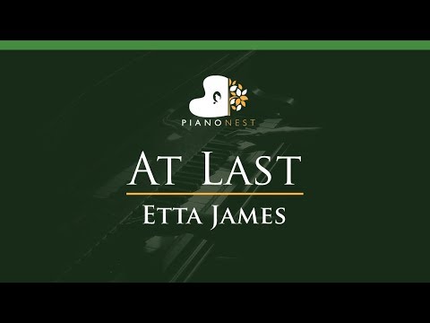 Etta James - At Last - LOWER Key (Piano Karaoke / Sing Along)