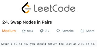 YouTube video 'LeetCode Swap Nodes in Pairs Explained - Java'