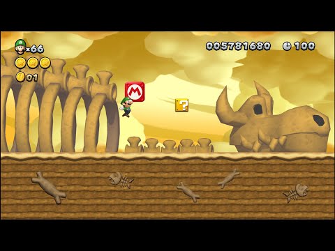 New Super Luigi U Deluxe // Superstar Road-2 // 3 Star Coins // M Block // Mario Character