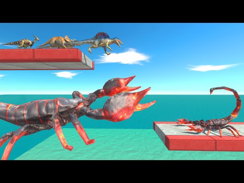 Dinosaurs Jump – But Beware Of The Giant Lava Scorpion | Animal Revolt Battle Simulator