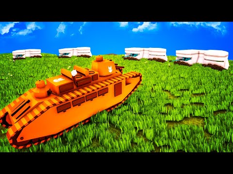 Polish WW2 SUPERTANK Attacks the French Maginot Line in Total Tank Simulator!