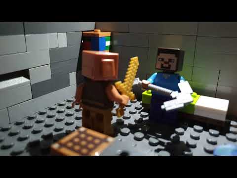 Minecraft piglin fight (stop motion)