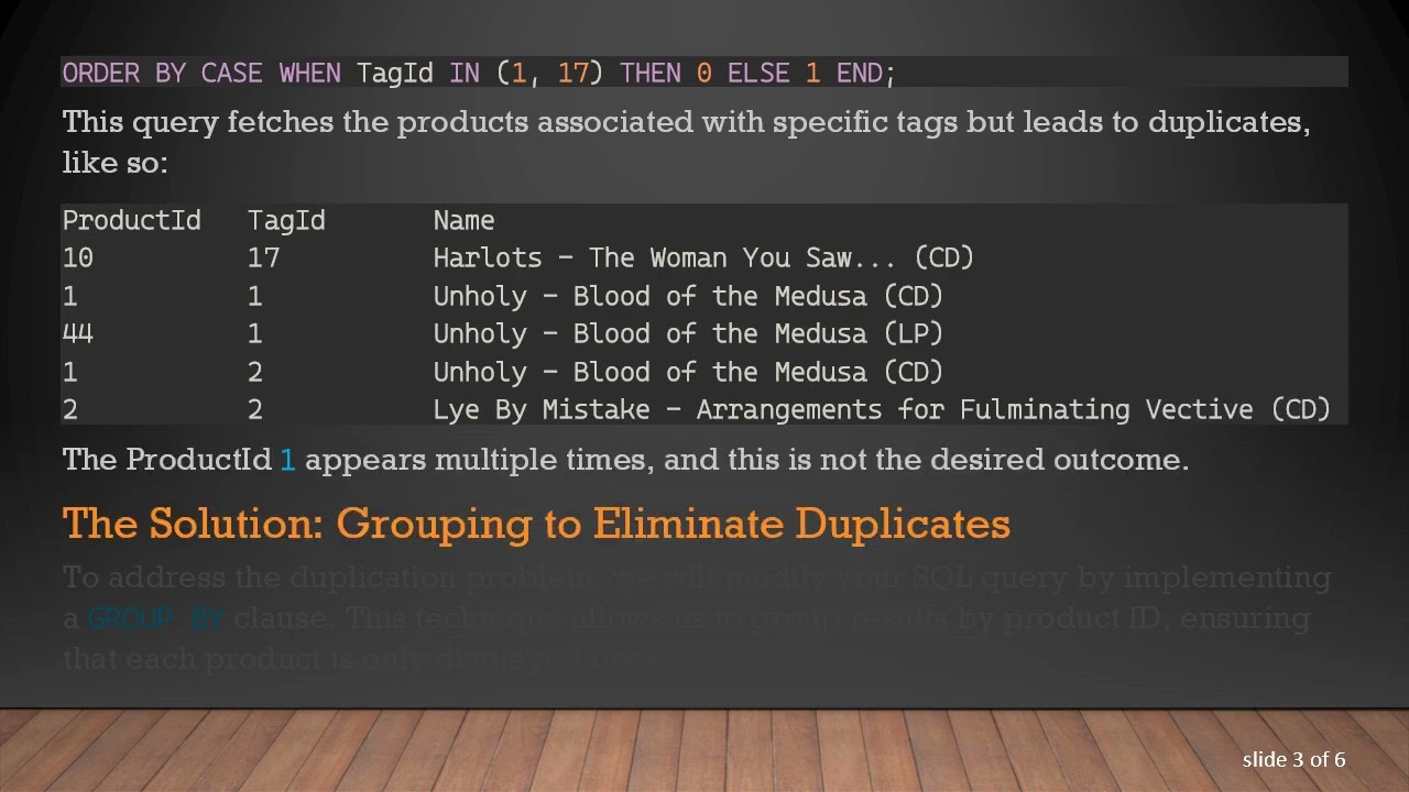 How to Avoid Duplicates When Using INNER JOIN in SQL Queries