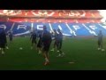 Real Madrid training in the Cardiff City Stadium