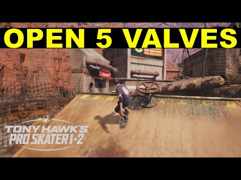 How to Open 5 Valves | Downhill Jam | Tony Hawk's Pro Skater 1+2 (Gameplay Walkthrough)